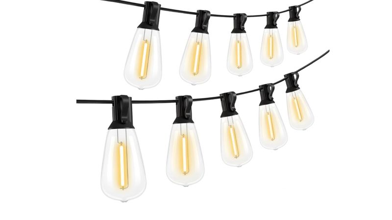 Solar Edison Bulb String Lights - Retro LED Outdoor Decorative Lights