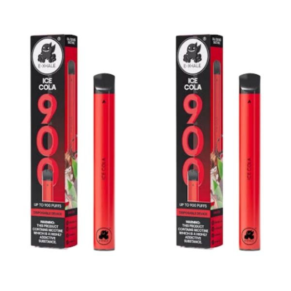 E-Xhale 900 Puffs Disposable Vapes - Ice Cola (Pack of 5)