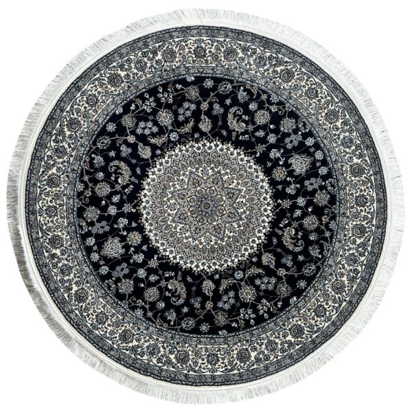 150 x 150 cm Imperial High Quality Navy Nain Medallion Round Rug