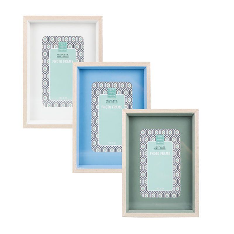 Bulk Pack x 6 Pictureframe Wooden Teal Inlay 10x15cm Shop Today. Get it Tomorrow!