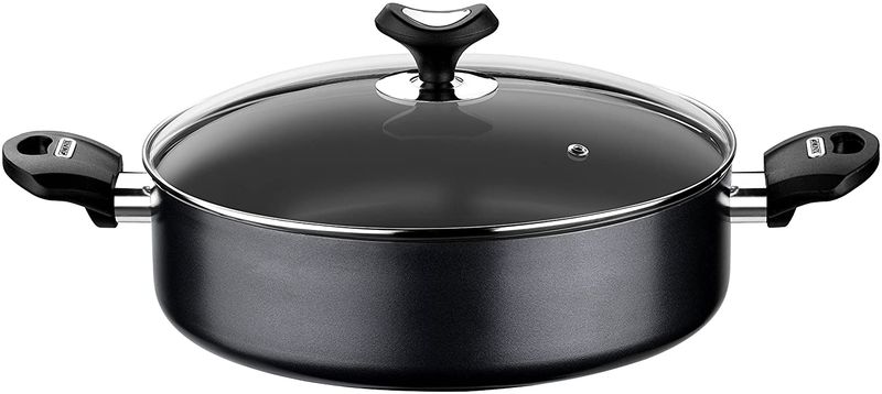 Monix - 28cm Low Casserole - Resistant Plus Range - Stamped Aluminium