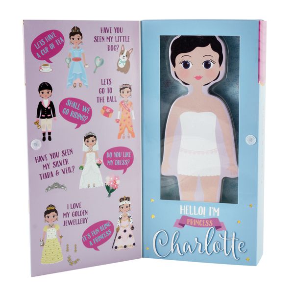 Floss &amp; Rock Wooden Magnetic Dress Up Doll Charlotte