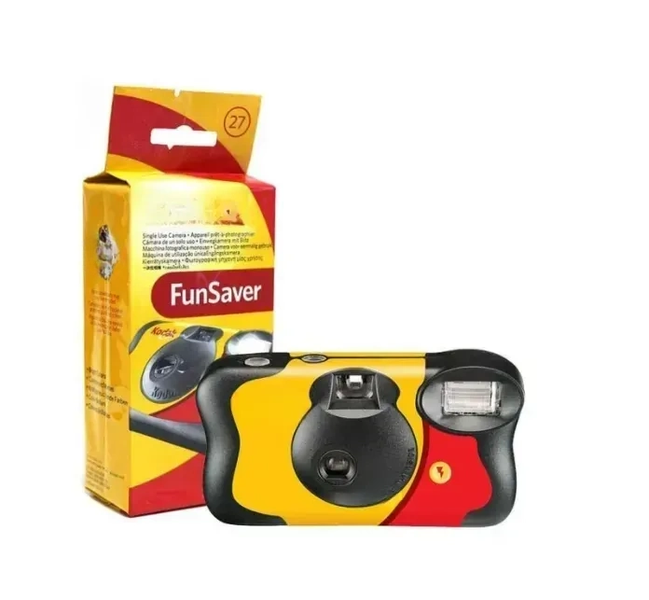 Fun Saver disposable camera, ISO 800, 27 exposures, with flash