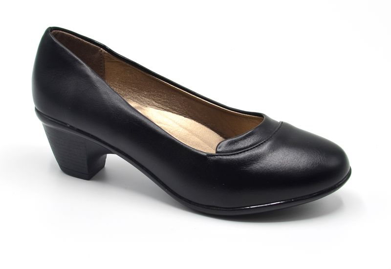TTP Classic Low Heel Slip on Round Toe Court Shoe