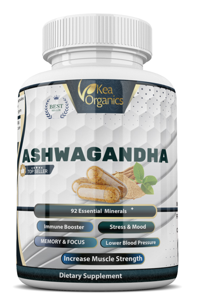 Kea Organics - Ashwaghanda - 92 Essential Minerals- 60 Veggie Caps
