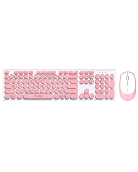 T-WOLF TF770 Retro-Punk Wireless Keyboard And Mouse Set