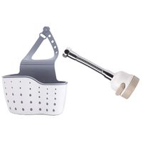 Kitchen Sink Shelf Soap Sponge Drain Rack + Sink Faucet Extender