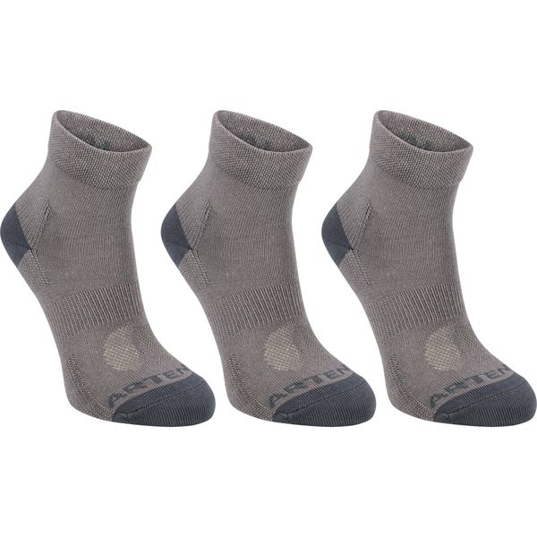 Artengo Kids' Mid Tennis Socks Tri-Pack Rs 160 - Grey