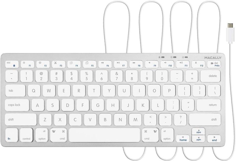 Macally Compact USB-C keyboard - Aluminium