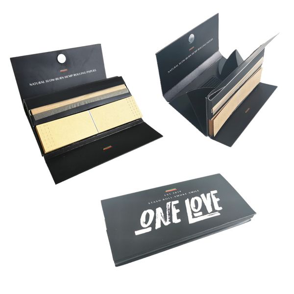 3 x One Love Premium Cigarette Cannabis Weed Rollie Joint Rolling Paper Kit