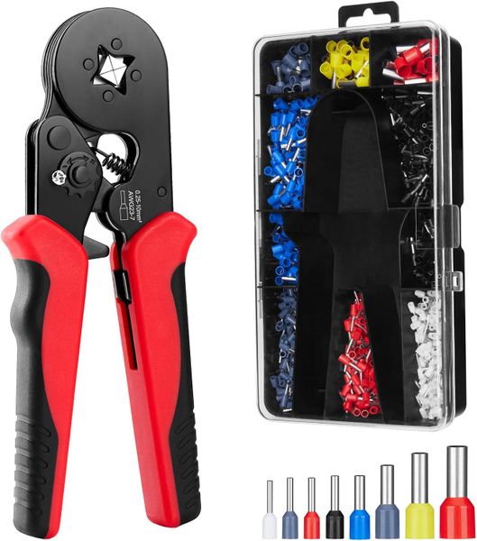 YB Sparkle - Ferrule Crimping Tool Set with 1200 Connectors