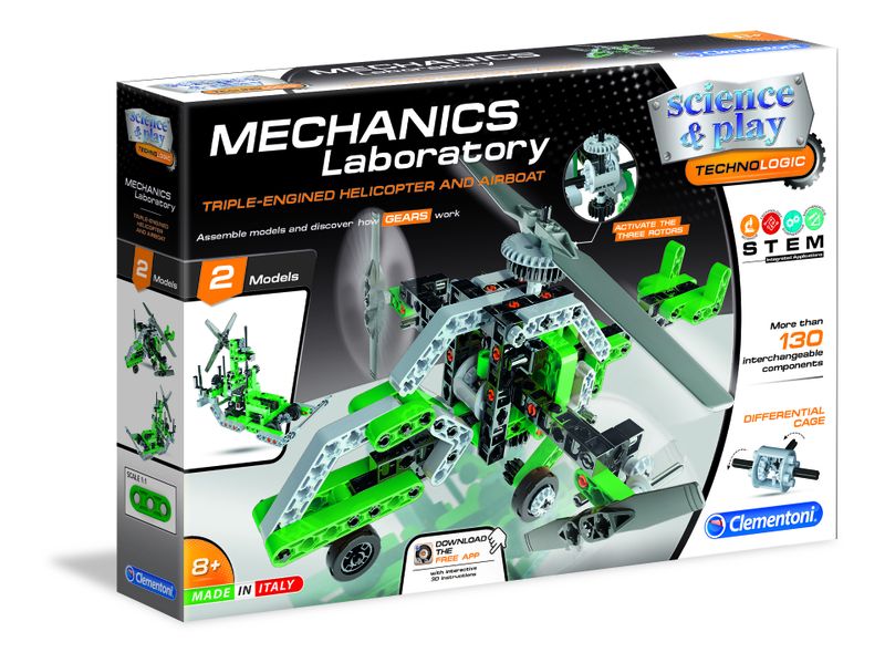 Clementoni Mechanics Laboratory - Helicopter &amp; Airboat 2 Model Kit