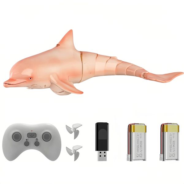 Remote Control Shark Pool Toys,2.4G RC Dolphin Toy, Water Toys for Age 8-12