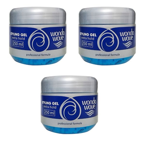 Wonda Wave - Styling Gel Extra Hold - 250ml Pack of 3