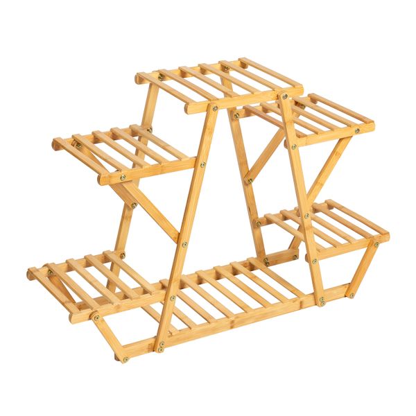 ECO Bamboo-Wood Foldable Plant Pot Stand