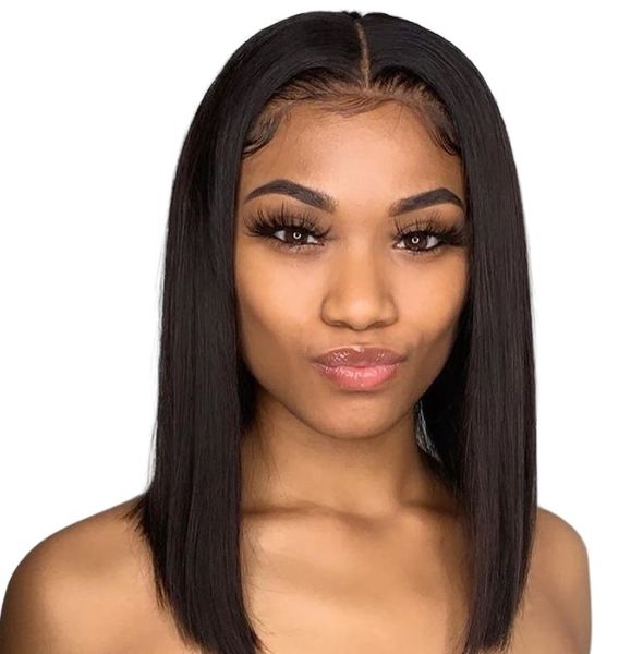 Brazilian 100% Human Hair Wig 12 Inch / 30 cm 4X4 Lace