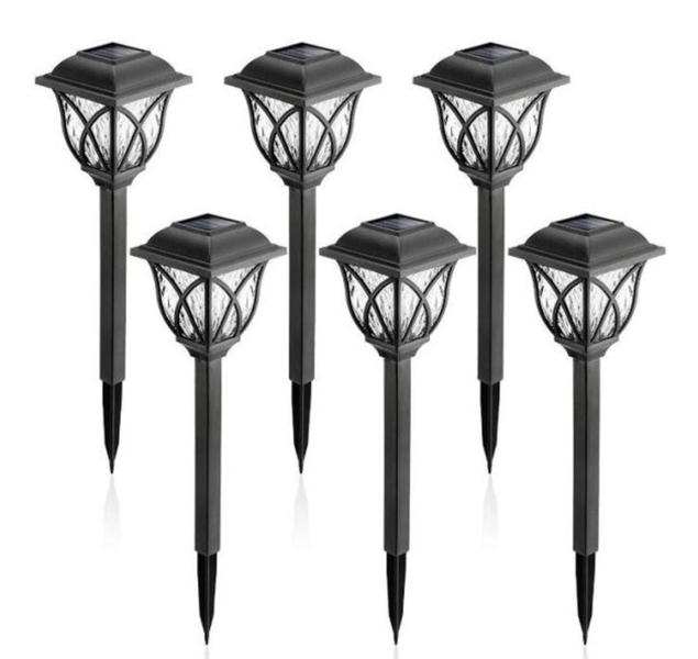 6 Pack - Outdoor Solar Garden Lanterns Warm White