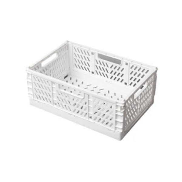 Folding Storage Box Basket Utility Cosmetic Container Desktop Yellow