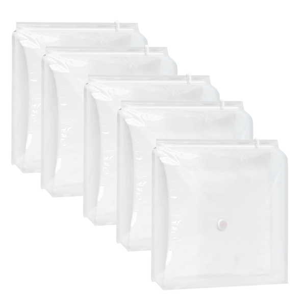 VUSIGN Hanging Vacuum Storage Bag - M size &amp; 5-Pack &amp; Transparent