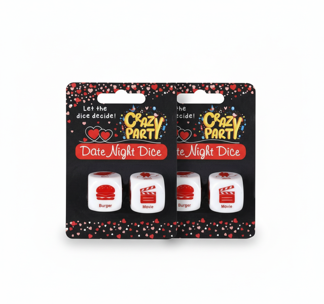 Crazy Party Date Night Dice Game for Couples - Fun Date Ideas - 2 Pack.