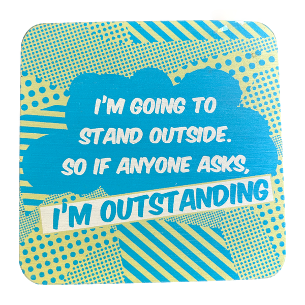 Pine Plywood Quote Block - I'm Outstanding
