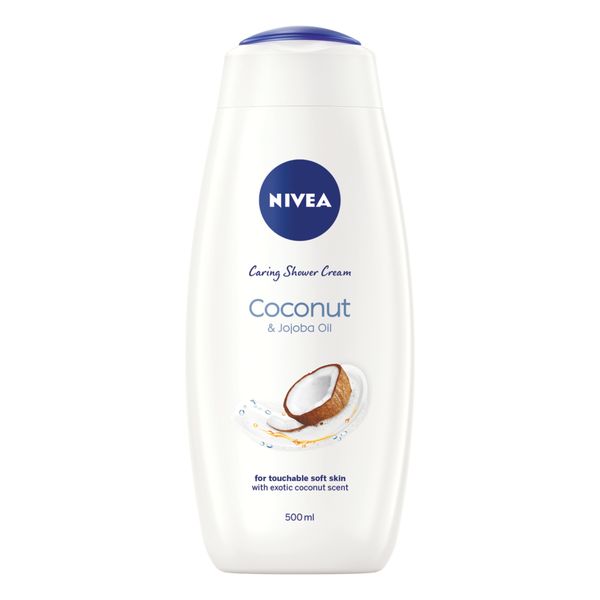 NIVEA Care &amp; Coconut Shower Cream Body Wash with Jojoba Oil, 500ml