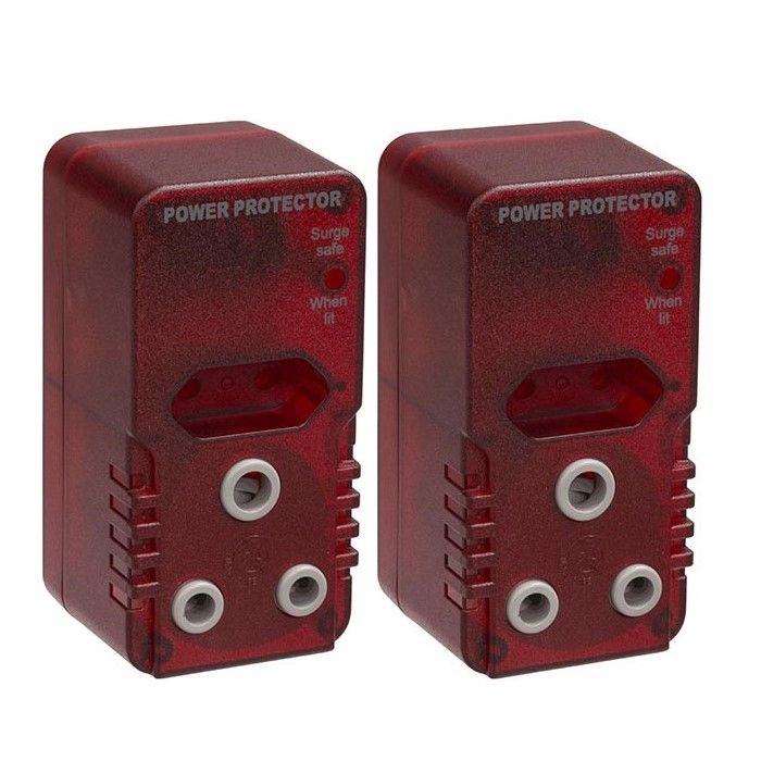Ellies 2 PACK High Surge Safe Power Protector adaptor with Euro