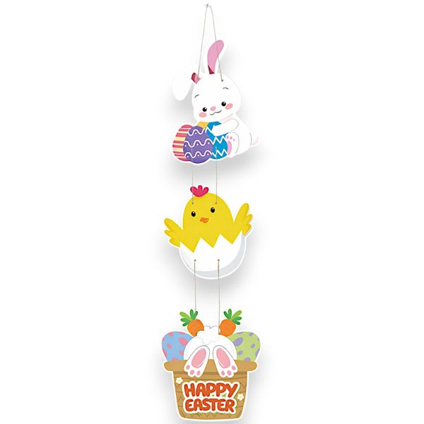 Easter Bunny &amp; Chick Theme - Door Hanging Decoration