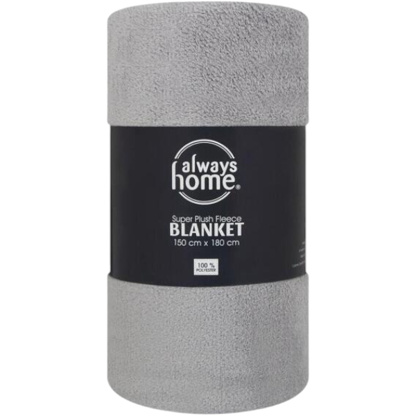 Always Home Super Plush Fleece Throw Soft Blanket Polyester 150cm x 180cm