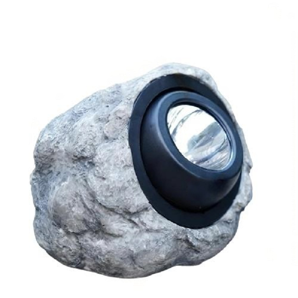 Solar-Powered Lawn Garden Stone Spotlights - White Light, Warm Light