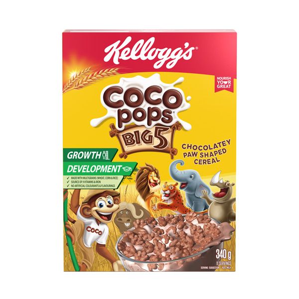 Kellogg's Coco Pops Big 5 Cereal 340g