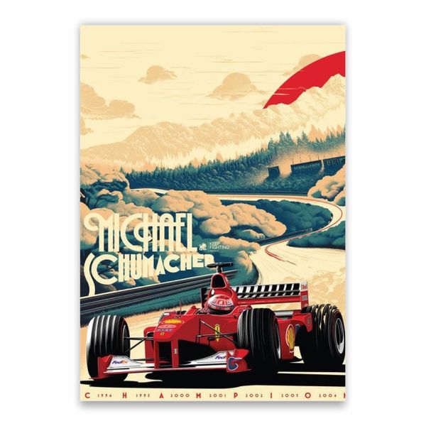 Michael Schumacher Ferrari Poster - A1