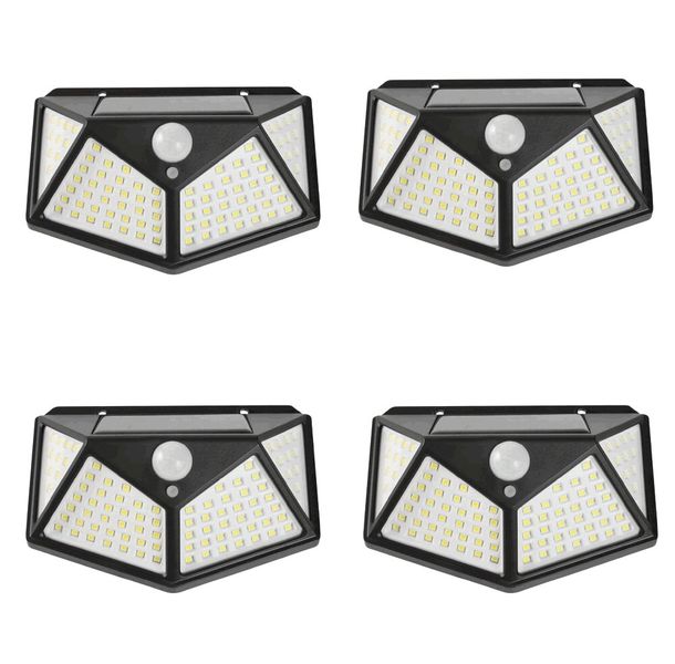 4PCS 100 LED Solar Powered PIR Wall Light With Motion Sensor-CL-100
