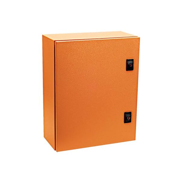 Orange Mild Steel Enclosure 400x300x200 IP65