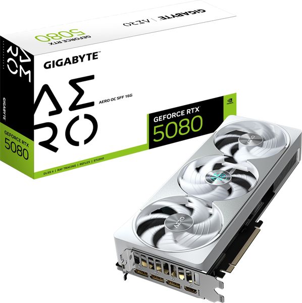 GIGABYTE GeForce RTX 5080 AERO OC SFF 16G Graphics Card - 16GB GDDR7