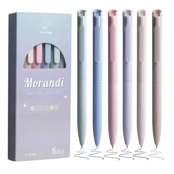 Morandi Neutral Pen -Set of 6