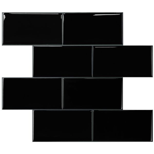 10Pcs Subway Tile Peel and Stick Backsplash, Self Adhesive Vinyl Wall Tiles