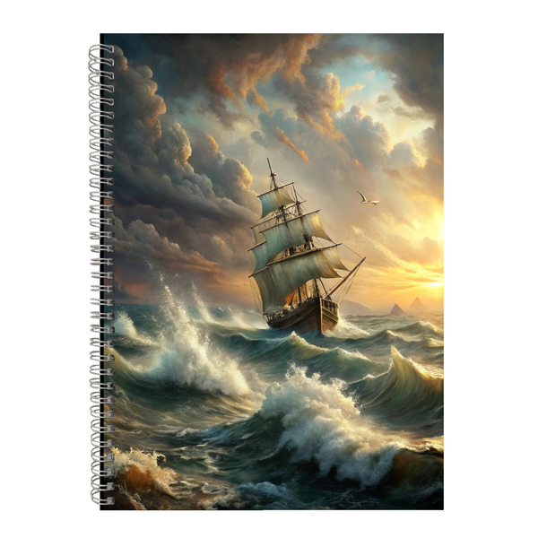 Sailing Ship In Storm 1 Gift Idea Writing Book Notepad Notebook A4 504