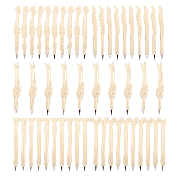 50 Pcs/Lot Pen Writing Supplies Bone Shape Ballpoint Pens-Blue Ink