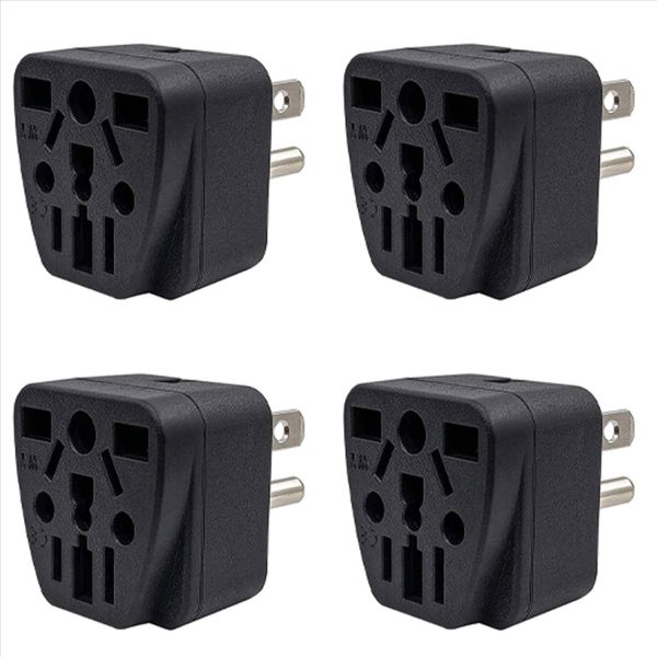 Us Plug Adapter Eu/Uk/Au To Usa (Type B) Charger Converter Black