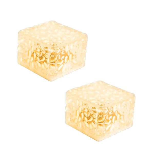 2pcs Warm Color Solar Brick Outdoor Decorative LED Lights FA-LC57A
