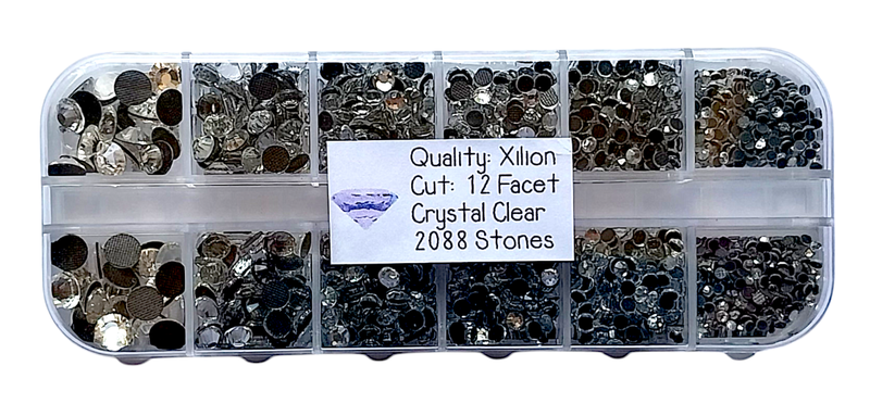 Rhinestone Crystal Clear Hot Fix Variety Pack (2088 stones)