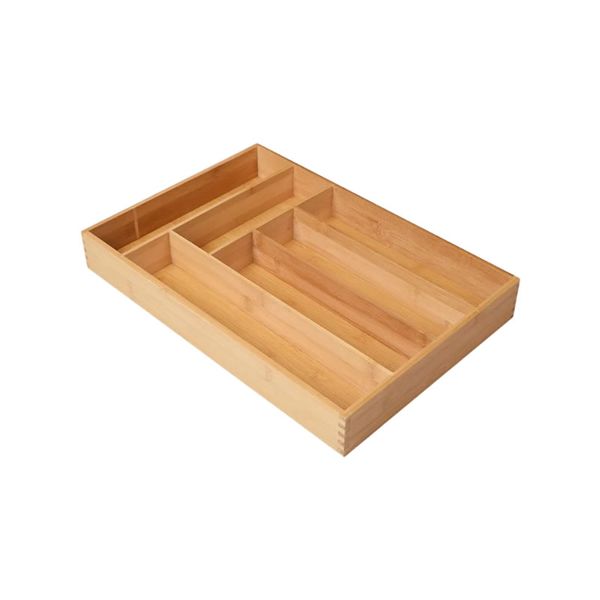 Bamboo Cutlery Drawer Organizer - 29 x 44 x 4cm