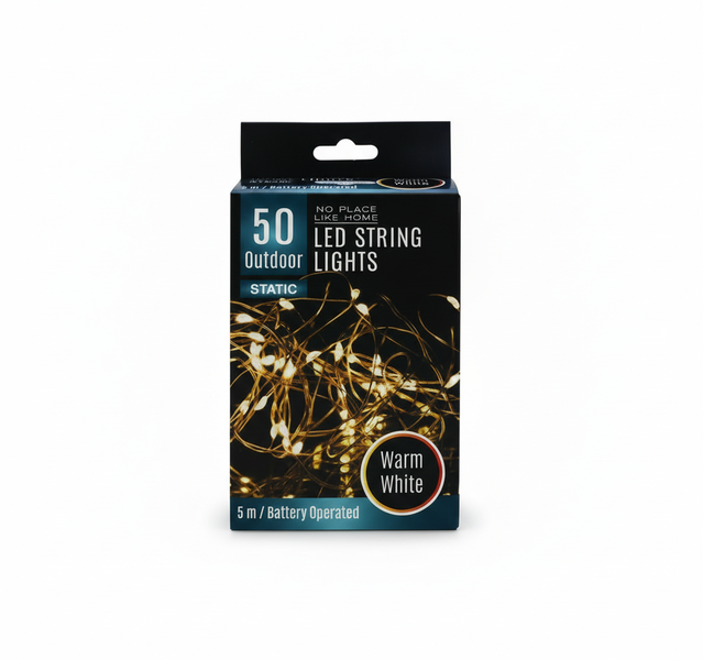 No place like home 5M Outdoor LED String Lights with 50 Warm White Bulbs