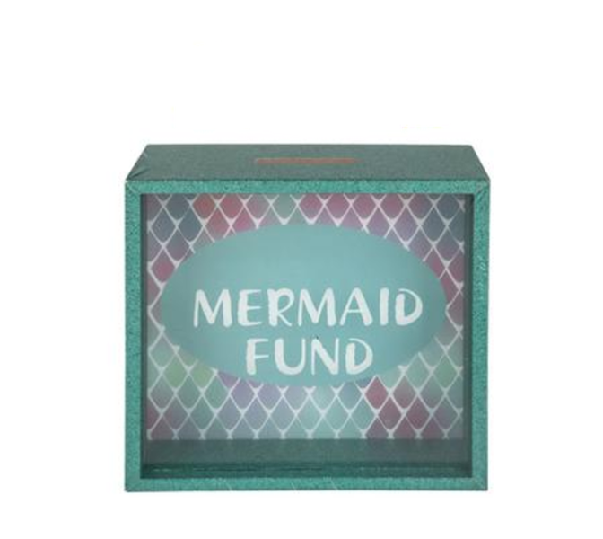 Money-Bank Mermaid Fund 14x14x4cm x 2