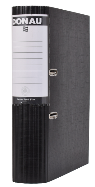 Donau A4 Lever Arch File 75mm Pp Round Back - Black