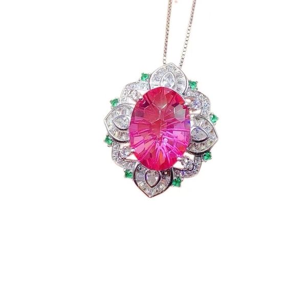 Vintage Gemstone Pendant, Natural Fireworks Chetopa Pendant