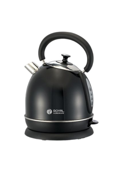 Royal Homeware Matte Black Stainless Steel 1.8L Dome Kettle