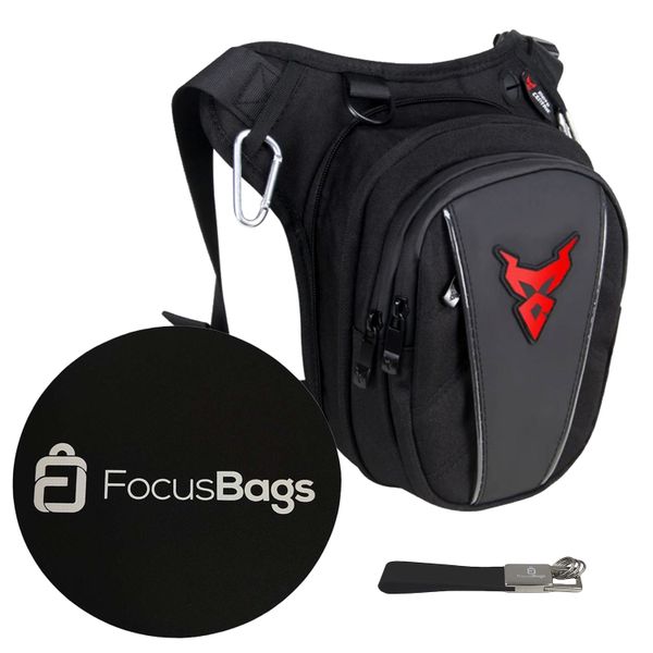 FocusBags Waterproof Motorcycle Waist Bag With Mouse Pad &amp; Keychain Bundle