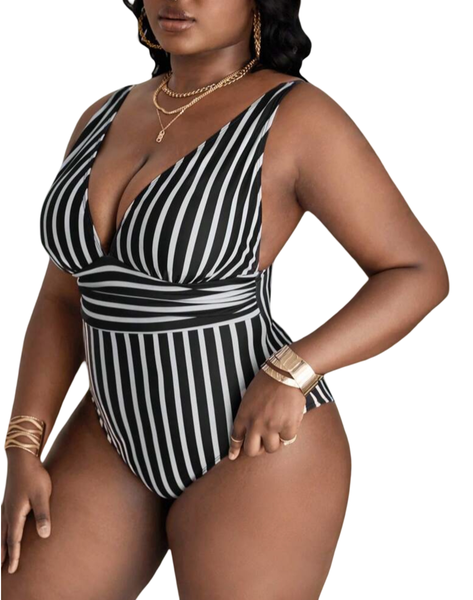 Stripes Swimwear - Black